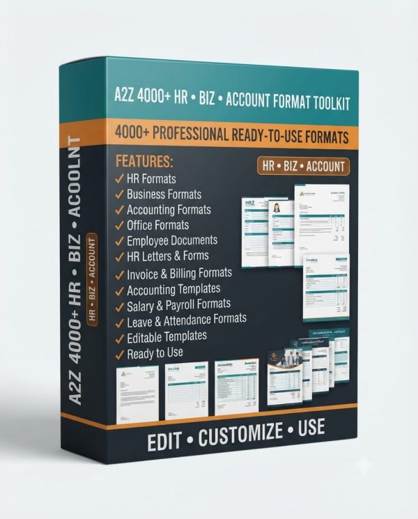 4000+ HR, BIZ, ACCOUNTS FORMAT TOOLKIT